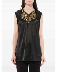 Givenchy - Crystal-Embellished Pleated Blouse - Lyst