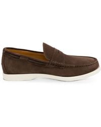 Kiton - Suede Penny Loafers - Lyst