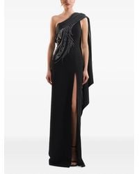 IMROSKA - 16 Sin Crystals One-Shoulder Crystal-Embellished Maxi Dress - Lyst