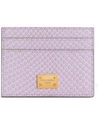 Dolce & Gabbana - Porte-Cartes À Effet Peau De Python - Lyst