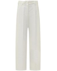 A PAPER KID - Pleated Linen-Trousers - Lyst