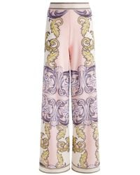 Alice + Olivia - Pantaloni Athena A Gamba Ampia - Lyst