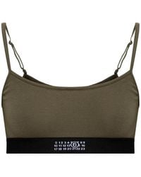 MM6 by Maison Margiela - Logo-Tape Bra - Lyst