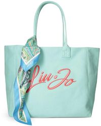Liu Jo - Grote Shopper Met Geborduurd Logo En Sjaaldetail - Lyst