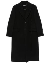 Ann Demeulemeester - Single-Breasted Notched-Lapels Wool Coat - Lyst
