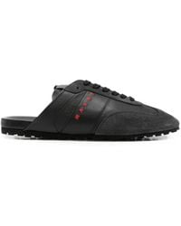 Marni - Nappa Leather And Suede Softy Soccer Slip-On Sneakers - Lyst