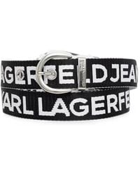 KARL LAGERFELD - Reversible Logo-Jacquard Belt - Lyst