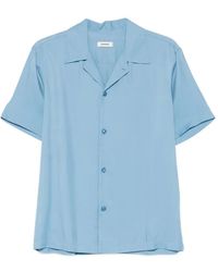 Sandro - Loose-Fit Shark Collar Shirt - Lyst