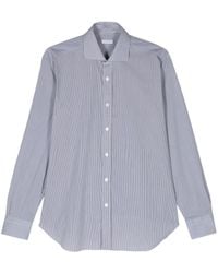 Barba Napoli - Striped Spread-collar Shirt - Lyst