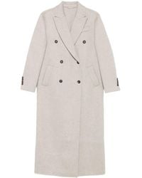 Brunello Cucinelli - Manteau En Cachemire À Boutonnière Croisée - Lyst