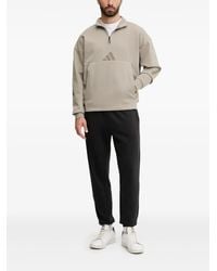 adidas - Sweater Met Halve Rits En Buidelzak - Lyst