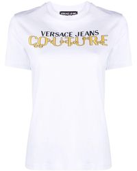 Versace Jeans Couture - T-Shirt mit Logo-Print - Lyst
