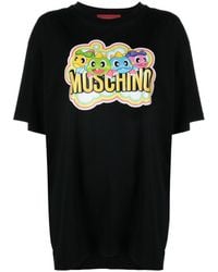 Moschino - T-shirt Van Biologisch Katoen Met Patroon - Lyst