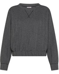 Deha - Sweatshirt mit Fischgrätenmuster - Lyst