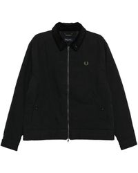 Fred Perry - Gefütterte Jacke Mit Cordkragen - Lyst