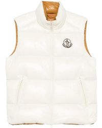 Moncler - Gesteppte Weste Mit Logo-Patch - Lyst