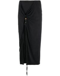 Jacquemus - Croissant Midi Skirt With Draped Design - Lyst