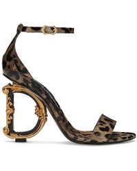 Dolce & Gabbana - 105mm Sculpted-heel Sandals - Lyst