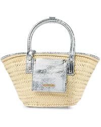 Jacquemus - Kleine Soli Tote Bag Aus Raffiabast - Lyst