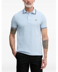 Lacoste - L.12.12 Striped-Trim Logo-Patch Polo Shirt - Lyst