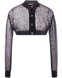 VAQUERA - Open-knit Cropped Cardigan - Lyst