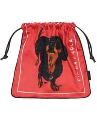 Bimba Y Lola - Dog-Print Drawstring Pouch Bag - Lyst