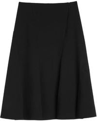 Jil Sander - High-Waisted A-Line Midi Skirt - Lyst