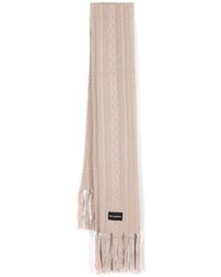 Karl Lagerfeld - Logo-appliqué Cable-knit Scarf - Lyst