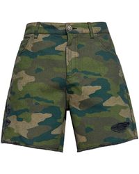 Balmain - Distressed-Shorts mit Camouflage-Print - Lyst