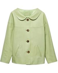 Prada - Nappa Leather Jacket - Lyst