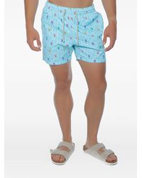 MC2 Saint Barth - Jellyfish-Print Drawstring Swim Shorts - Lyst