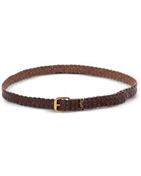 Saint Laurent - Braided Leather Belt - Lyst