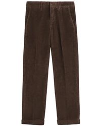Fay - Corduroy Turn-Up Trousers - Lyst