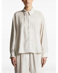 Peserico - Ribbed-Texture Button-Down Shirt - Lyst