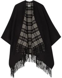 Burberry - Capa De Lana Reversible A Cuadros - Lyst