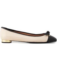Aquazzura - Parisina Bow Round-Toe Ballet Flats - Lyst