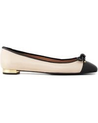 Aquazzura - Parisina Bow Round-Toe Ballet Flats - Lyst