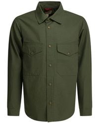 Ceccarelli - Country Overhemd Met Klepzak En Ripstop-Textuur - Lyst