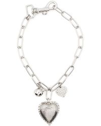Alessandra Rich - Heart-pendant Chain Necklace - Lyst