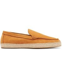 SCAROSSO - Espadrilles Lino En Cuir - Lyst