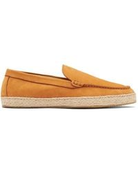 SCAROSSO - Lino Almond-Toe Leather Espadrilles - Lyst