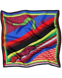 Versace - Printed Silk Twill Scarf 55 Cm - Lyst