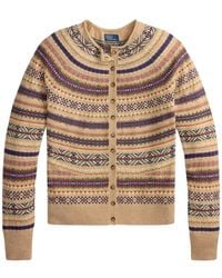 Polo Ralph Lauren - Fair Isle-Inspired Wool-Blend Cardigan - Lyst