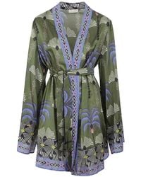 Anjuna - Kimono Carlotta Con Estampado De Palmeras - Lyst