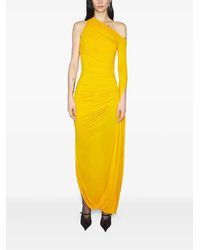 Mugler - One-Shoulder Draped Maxi Dress - Lyst