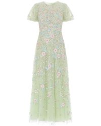 Needle & Thread - Peony Bouquet Round-Neck Maxi Dress - Lyst