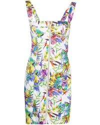 Just Cavalli - Floral-print Zip-up Mini Dress - Lyst