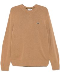 Lacoste - Logo-Patch Knit Sweater - Lyst