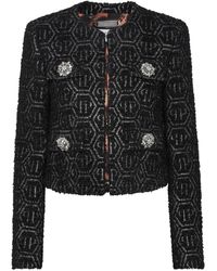 Philipp Plein - Monogram Tweed Jacket - Lyst