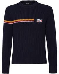 DSquared² - Logo-patch Knitted Jumper - Lyst